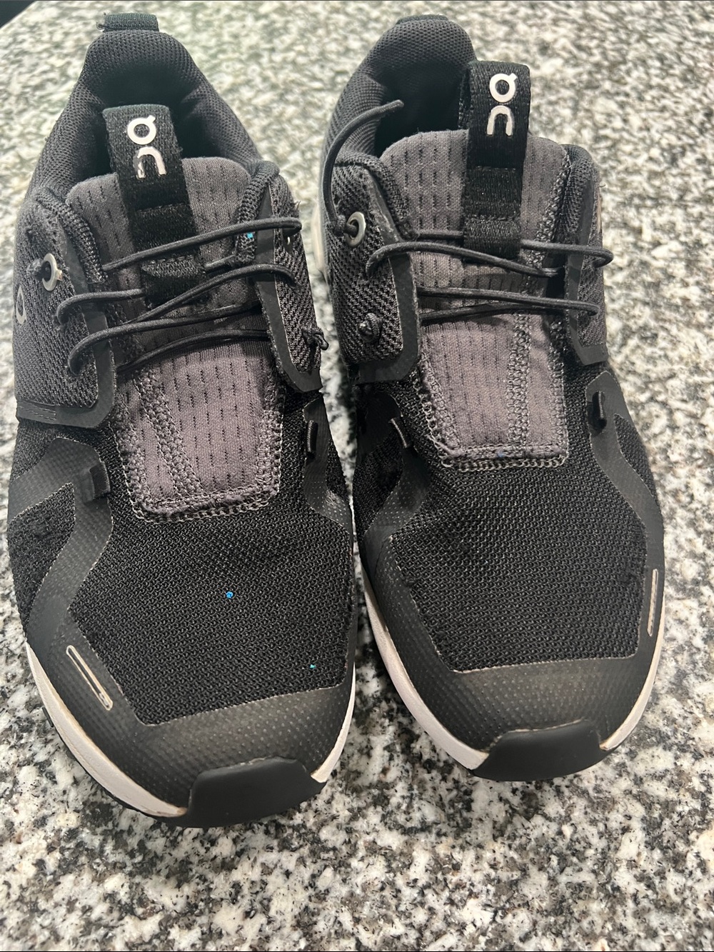 On Running Kids Black Sneakers with White Soles